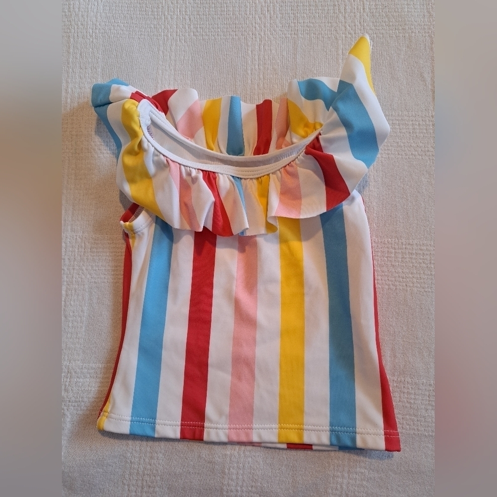 Hanna Andersson girls size 85 or 2T lined bathing suit top, VGUC